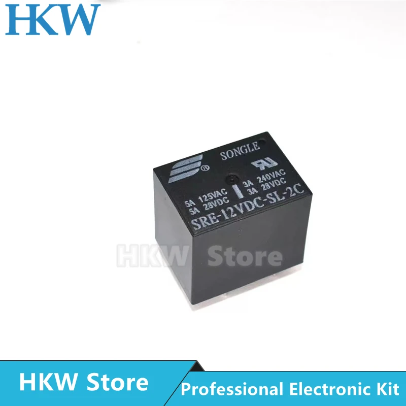 5pcs Relay SRE-05VDC-SL-2C SRE-12VDC-SL-2C SRE-24VDC-SL-2C 5V 12V 24V 3A  240VAC 8PIN Relays Relais