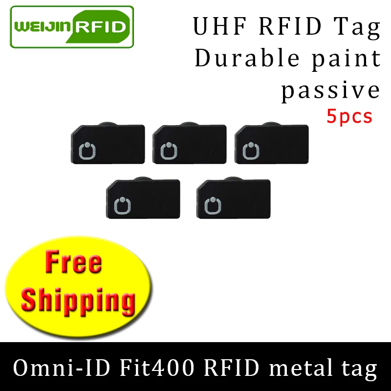 

UHF RFID metal tag omni-ID Fit400 915m 868mhz Alien Higgs3 EPC 5pcs free shipping durable paint smart card passive RFID tags