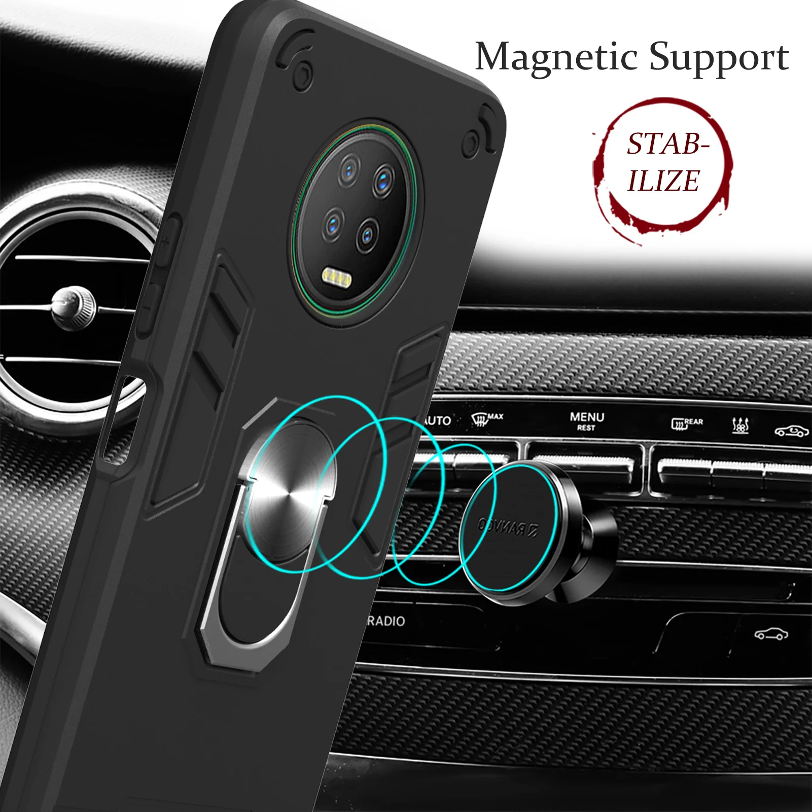 For Infinix Note 7 Lite Hot 9 Play Smart 4 Case Hard With Stand Ring Armor protect cover for Infinix X690 X680 X656 X656 X653