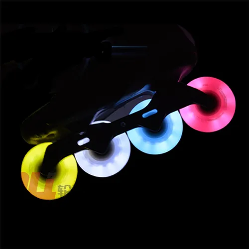 Imagen 2 del producto 4 Uds 85A 62mm 64mm 68mm 70mm 72mm 76mm 80mm rueda de rodillo brillante LED luminosa para niños adultos Patines de patinaje con núcleo magnético