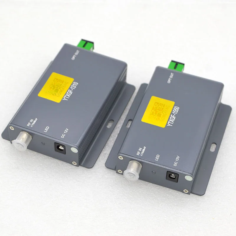 New FTTH CATV Optical Transmitter 1550nm Indoor Fiber Optic Equipment RF output level 10MW  SC/APC Connector  Wholesale