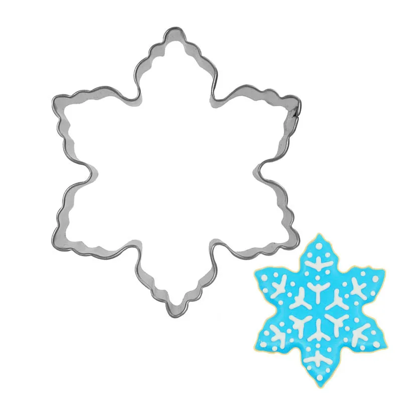 

New Plaque Stainless Steel Snowflake Cookie Cutter Biscuit Tools DIY Baking