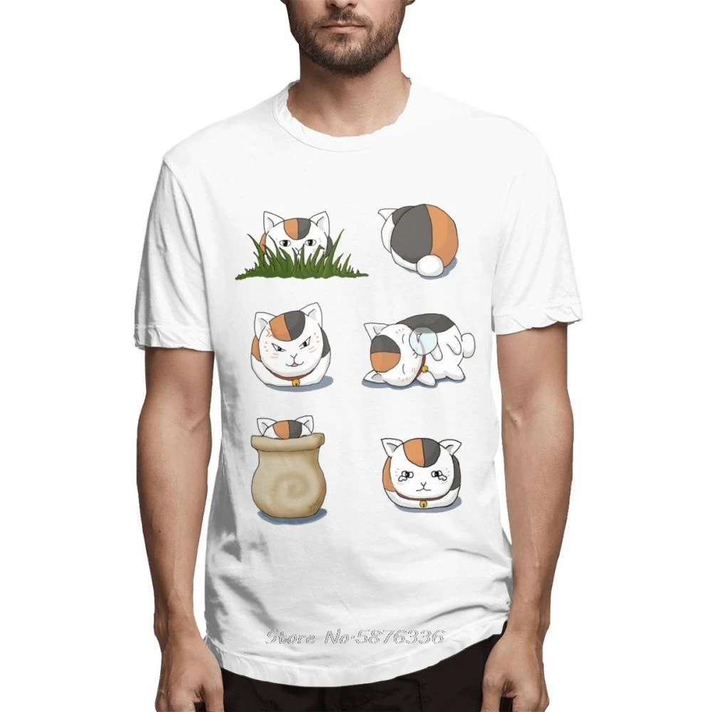 Anime TShirt Natsume's Book Of Friends T Shirt New Casual For Unisex Nyanko Sensei Moods Men Cotton Tee Shirt