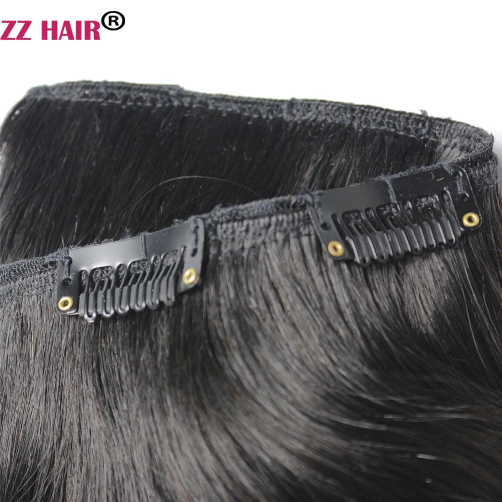 ZZHAIR-البرازيلي الإنسان ريمي الشعر ، لا الدانتيل ، الطبيعية على التوالي ، 100g-200g ، 5 مقاطع في قطعة واحدة ، 16 "-24" ، 1 قطعة مجموعة