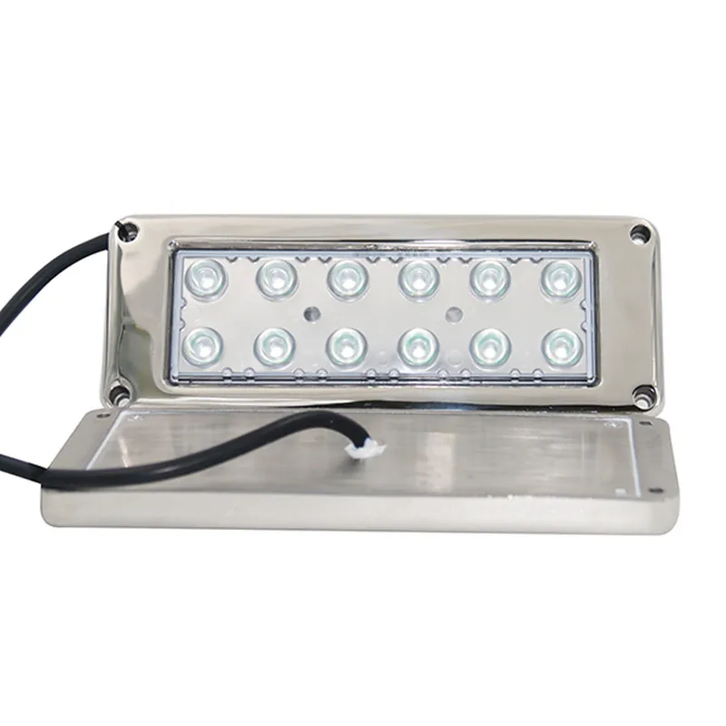 DY-UD200 12W 36W 60W SS316L RGB RGBW Wireless Remote Control IP68 12-15V Marine Yacht Tail Rear LED Underwater Boat Light