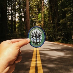 State Park Adventure Embroidery Patches Iron On Adventure Travel Patches For Clothing Sticker Mountain Camping Badge Stripe