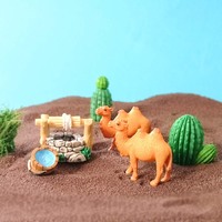 Camel Desert Cactus Flower Pool Ornament Model Figurine Home Glass Decor Miniature Craft Garden Fairy Decoration DIY Accessories