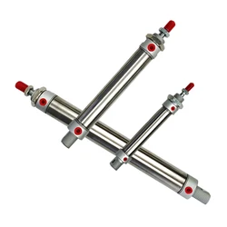 MA16 20 25 32 40 pistone cilindro pneumatico 25 50 100 150 200 400 500mm corsa Mini cilindri ad aria a doppia azione in acciaio inossidabile