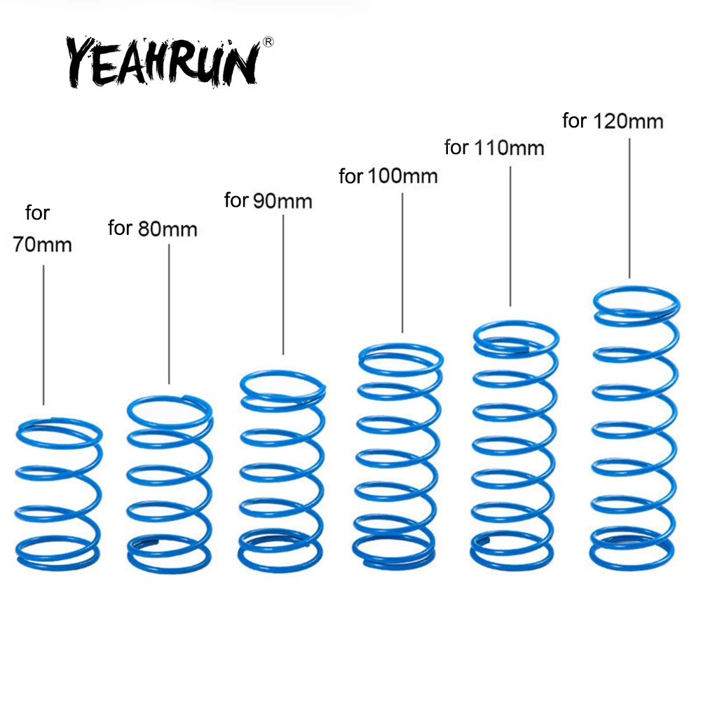 YEAHRUN 4pcs molle di aggiornamento dell\'ammortizzatore in alluminio per auto Axial SCX10 RC 1/10 70/80/90/100/110/120mm