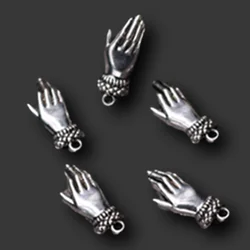 10pcs Silver Plated Beauty's Little Hands Alloy Pendant Earrings Bracelet Accessories DIY Charms For Jewelry Crafts Making A891