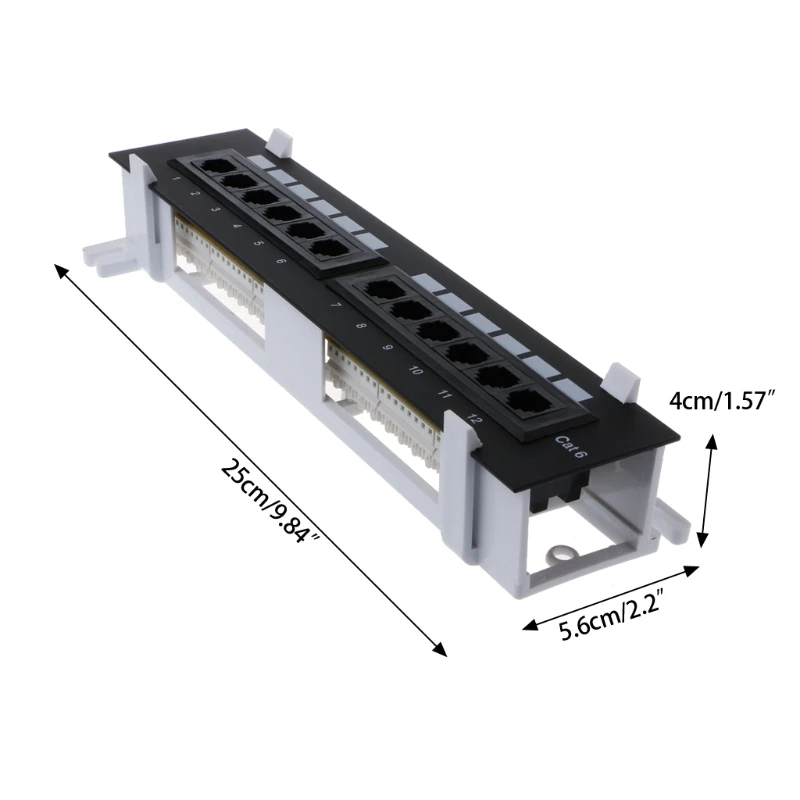 Imagem -03 - Suporte de Rack de Parede Ferramenta de Rede 12 Portas Cat6 Patch Panel Rede Rj45 Dropship O28 19