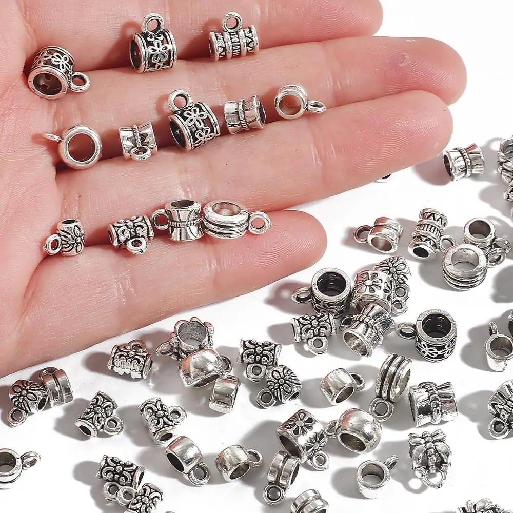20Pcs/pack Cylinder Charms Vintage Plating Ancient Zinc Alloy Fine Trendy Pendant Charms Making