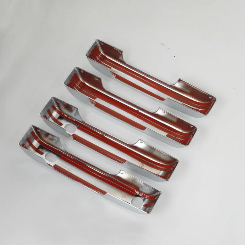 ABS تقليم الكروم سيارة الجانب الأمامي مقبض الباب السلطانية غطاء للفورد F150 4 باب 2021 2022 السيارات ملصقا السيارات اكسسوارات السيارات 8 قطعة #5