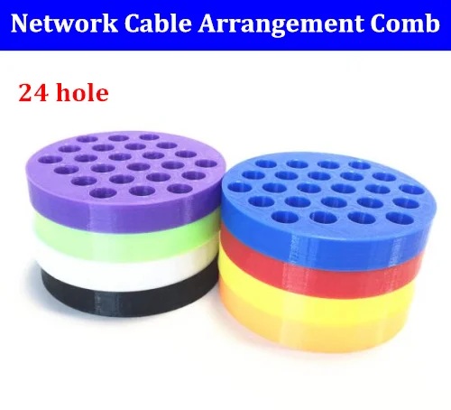 5 Category / 6 Category Network Cable Combs Modular Cables Organizer for Office / Computer / Home Arrangement Tiy Tool 24 wires