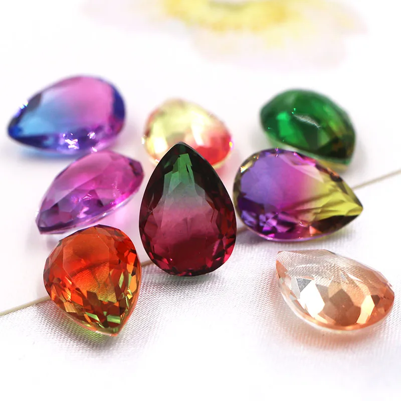 Jewelry Making Glass Crystal Strass Teardrop Shape Pointback Rhinestones Diy Nail Art/Clothing Accessories