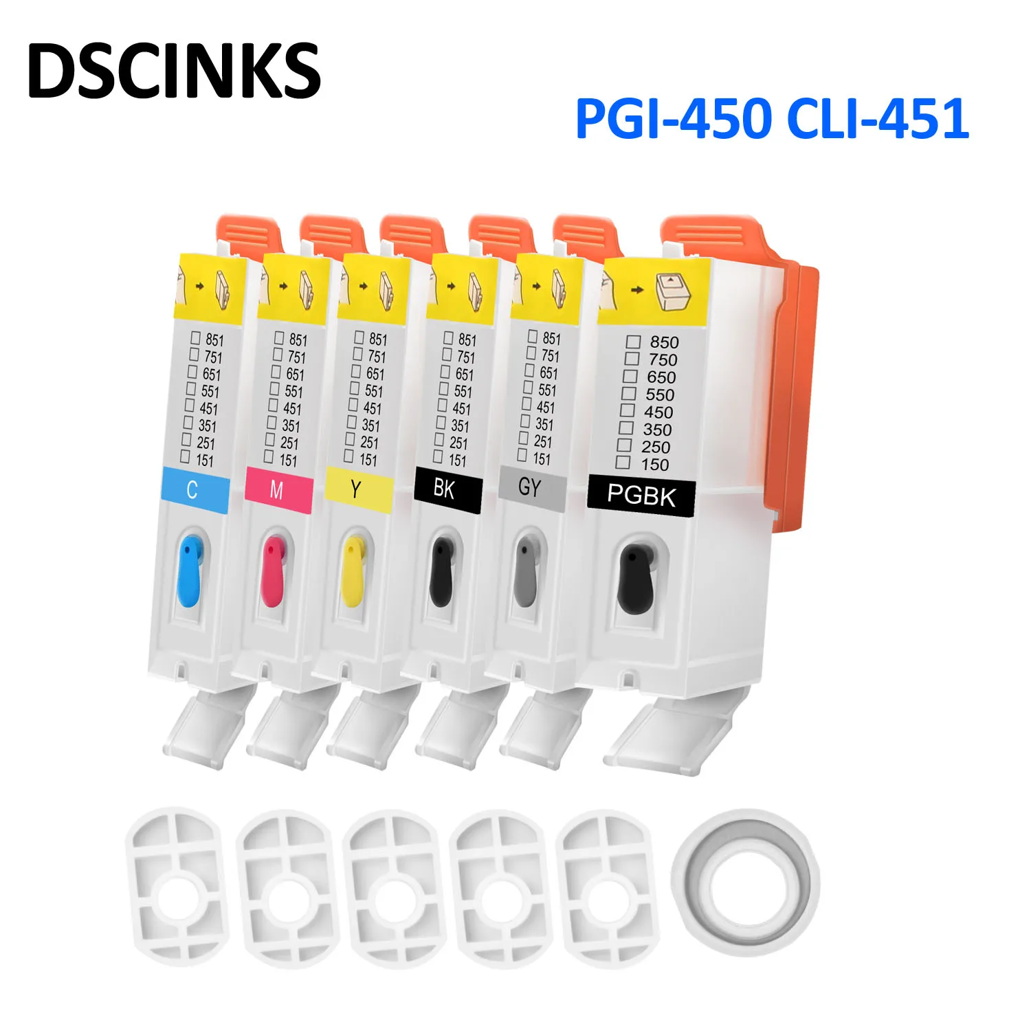 PGI-450 CLI-451 Refill Ink Cartridge for Canon PIXMA IP7240 MG5440 MG5540 MG6440 MG6640 MG5640 MX924 MX724 IX6840 Prin PGI-450