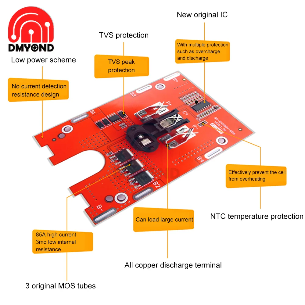 5S 18V 21V 65A BMS 18650 Lipo Battery Screwdriver Charger Protection Board For Electric Drill/Wrench Tool Accessories