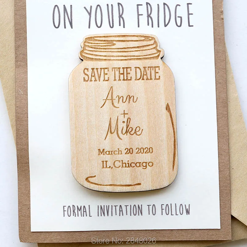 

Rustic Wedding Mason Jar Save the Date Magnet,Unique Rustic Save the Date,wedding favor