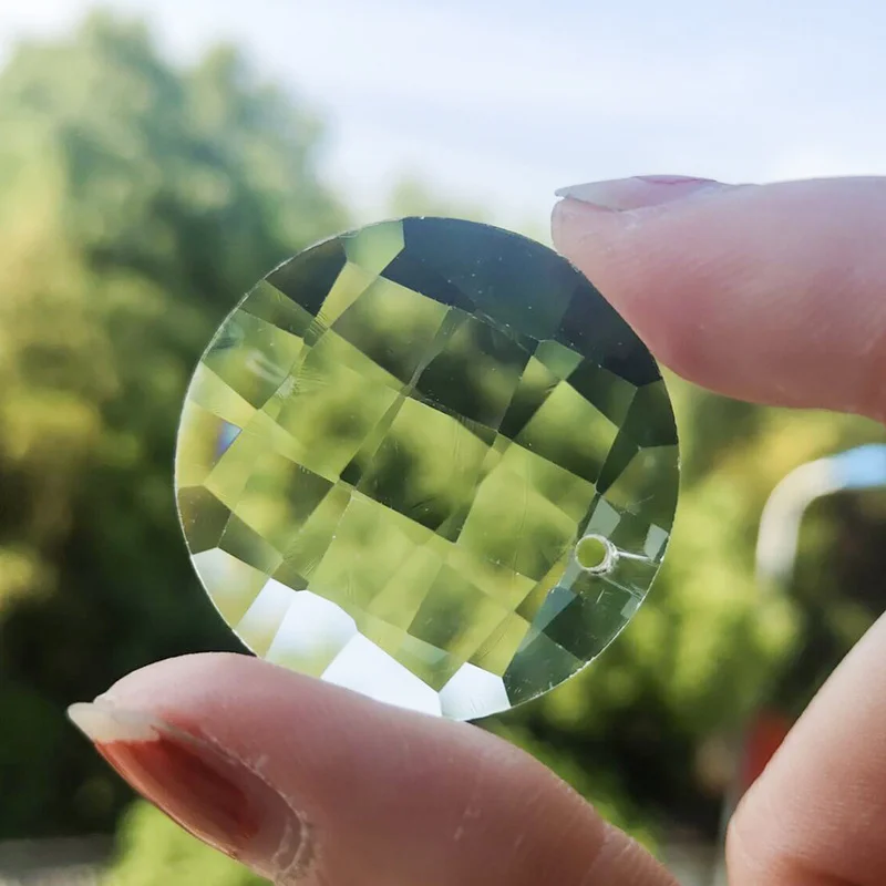 Yeni temizle sekizgen kristal Suncatcher avize kristaller prizmalar kolye asılı süs ev dekor aydınlatma aksesuarları 40MM