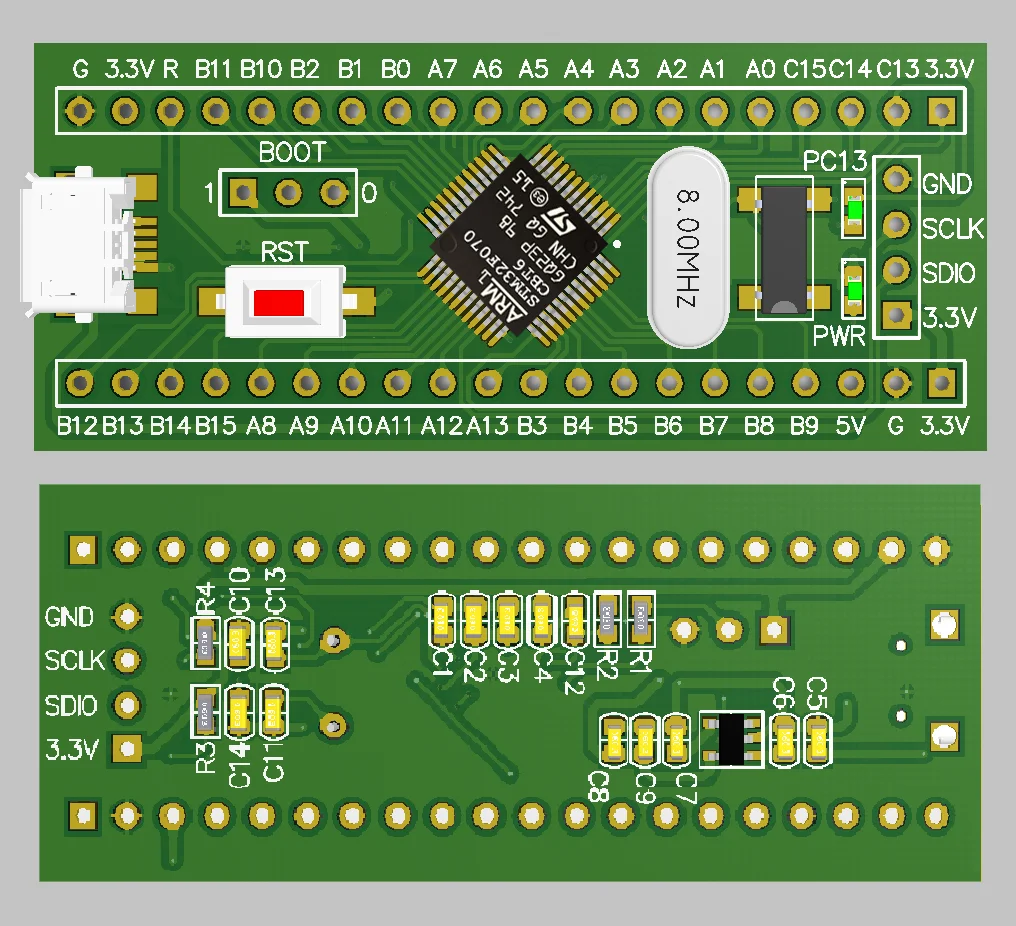 Stm32f070cbt6 Minimum System F070 Core Board STM32 Promotion Development Board New Product Learning Evaluation Board