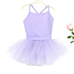 Girls Ballet Leotard Tutu Dress Ballerina Sparkled Dancewear Costume Good for Birthday Gift