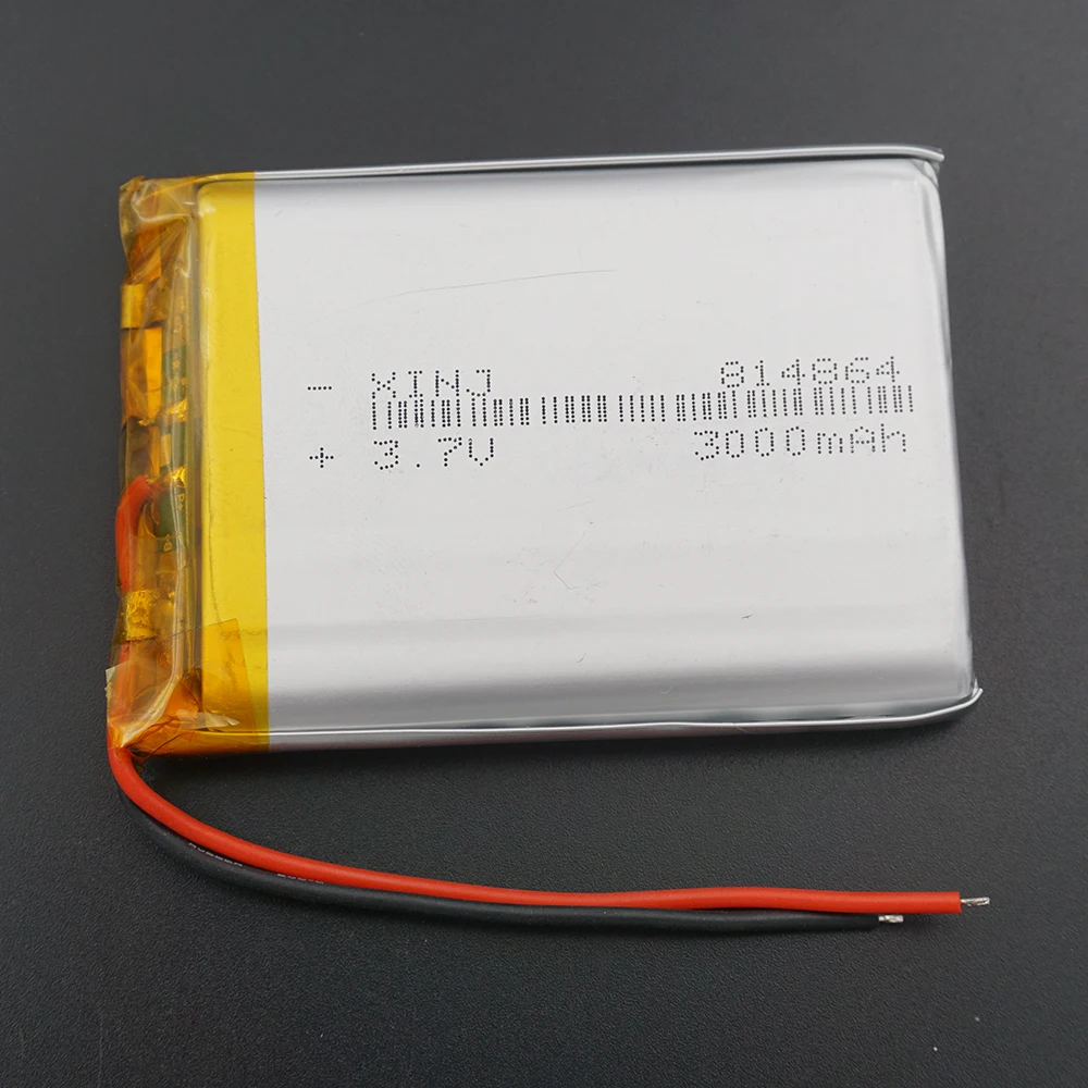 

3.7V 3000 mAh 11.1Wh 814864 Rechageable Li-Polymer Lithium Lipo Li Battery For Music Player DVD GPS MID Power Bank Tablet PC