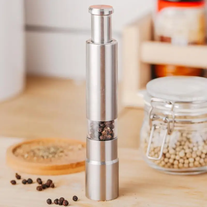 Kitchen Portable Manual Pepper Muller Stainless Steel Pepper Grinder Seasoning Grinding Mill LX8652