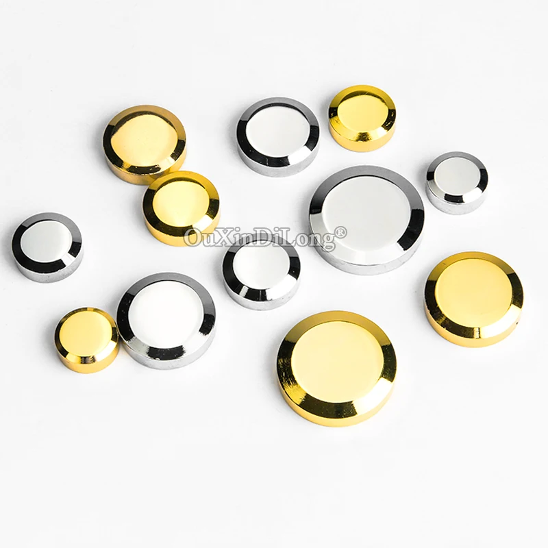 European 200PCS Pure Brass Gold Advertisement Nails Acrylic Signage Billboard Glass Mirror Nails Screws Decorative Caps+Shim