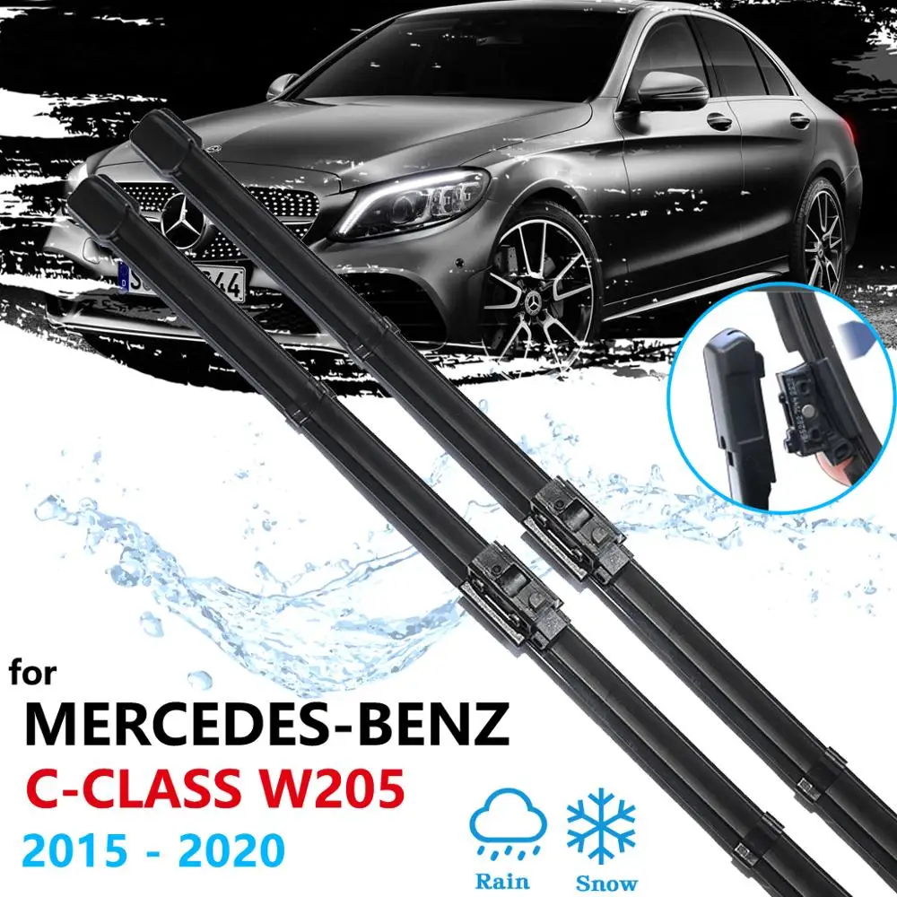 Bilah Wiper Mobil untuk Mercedes Benz C-class W205 Wiper Kaca Depan Kaca Depan Aksesoris Mobil C-klasse C180 C200 C220 C250 C300