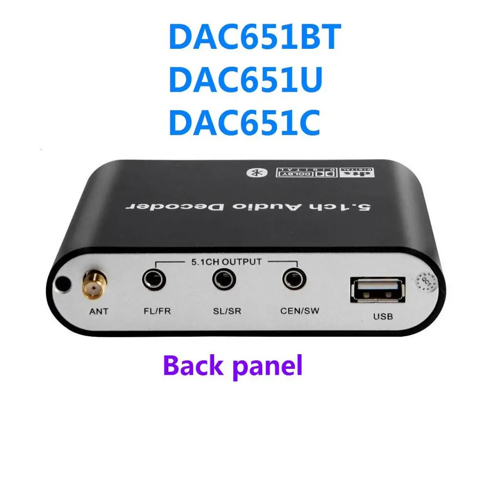 dts 5.1 Audio Decoder converter PC-USB Soundcard RCA SPDIF Coxial Optical Bluetooth 5.0 receiver Volume USB music player ac3 DAC
