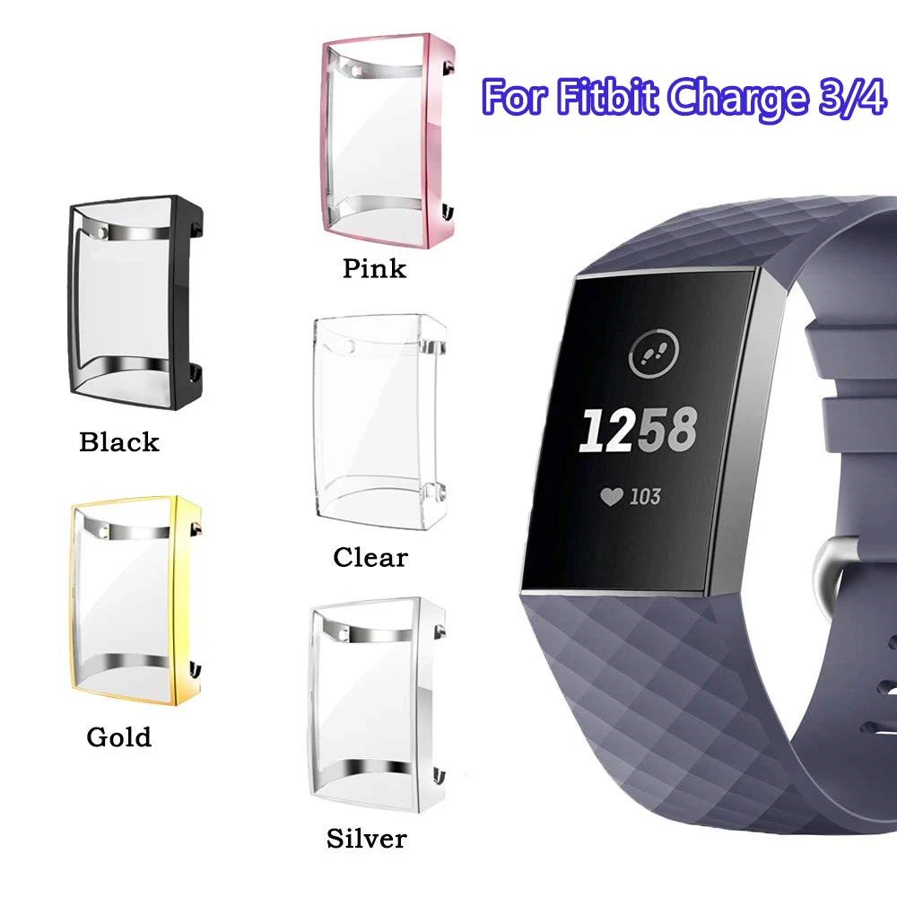 Fitbit Charge 4 3 3/4の保護カバー,フルスクリーンフレーム,保護カバー,エッジフレーム,亜鉛メッキ