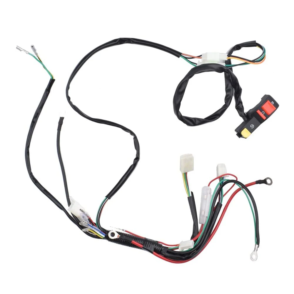 Full CDI Wire Harness Assembly Wiring Kit Fit 50/70/90/110/125CC Quad Dirt Bike ATV Go Kart For Dune Buggy