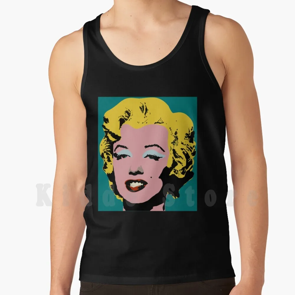 

Tank Tops Vest Sleeveless Marilyn Monroe Warhol Pop Art Transparet Pink Yellow Famous Women Cool Fun Womens