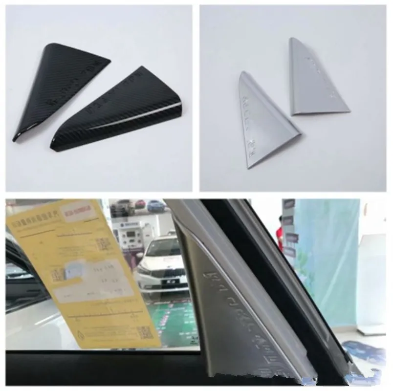 

ABS Carbon fiber Car Rear C Pillar Triangle Speaker Panel Cover Frame Trim Sticker For KIA Sportage 2019