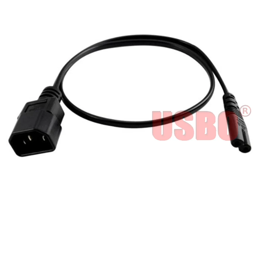 Black 0.2M 0.6M 1.0M 2.0M 3.0M PVC copper IEC320 C14 TO C7 power cord 2.5A/10A 250V C7 eight-suffix UPS PDU power cable