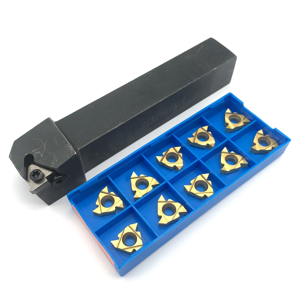 Herramienta de torneado de hilo externo, inserto de carburo, SER1212H16 SER1616H16 SER2020K16 SER2525M16 16ER AG60 AG55 1,0 1,25 1,5 2,0 2,5 3,0