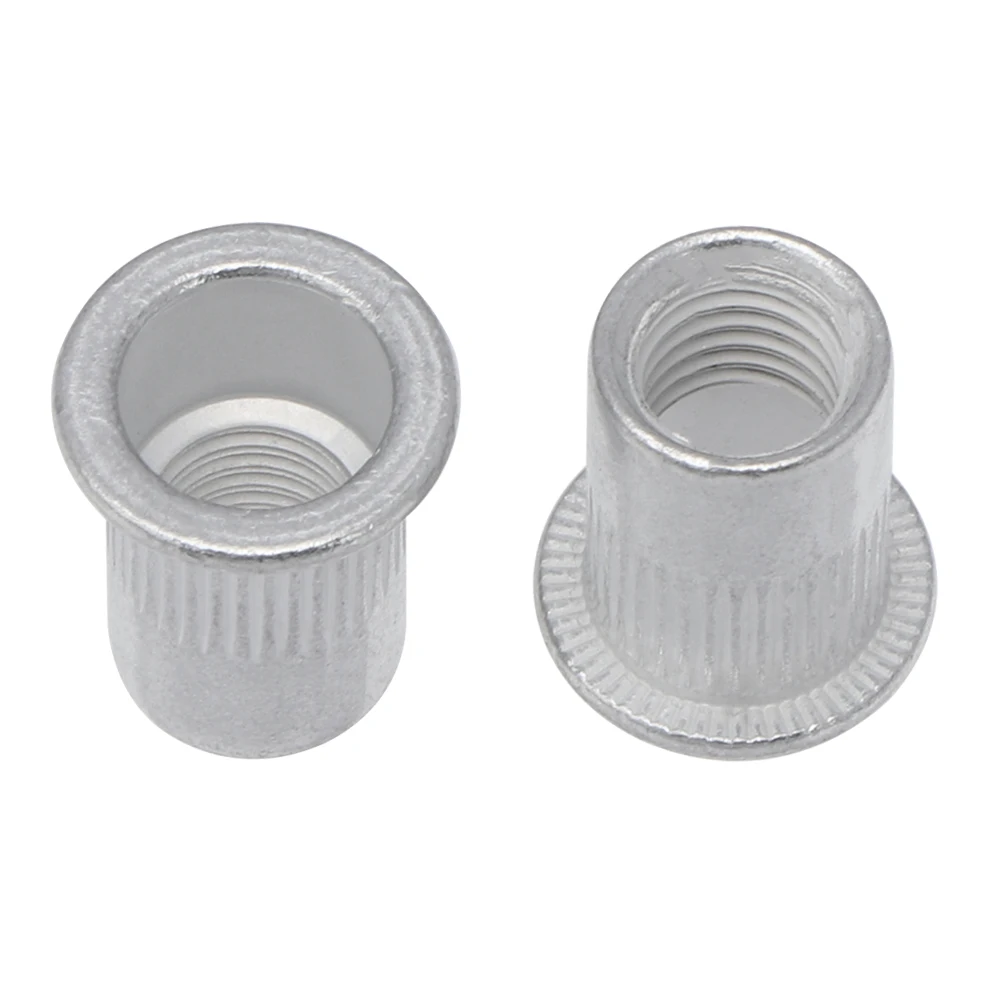 Tuercas de remache de cabeza plana de aluminio, M3, M4, M5, M6, M8, M10, tamaño mixto, juego de herramientas de remache automático Premium, 95/100 Uds.