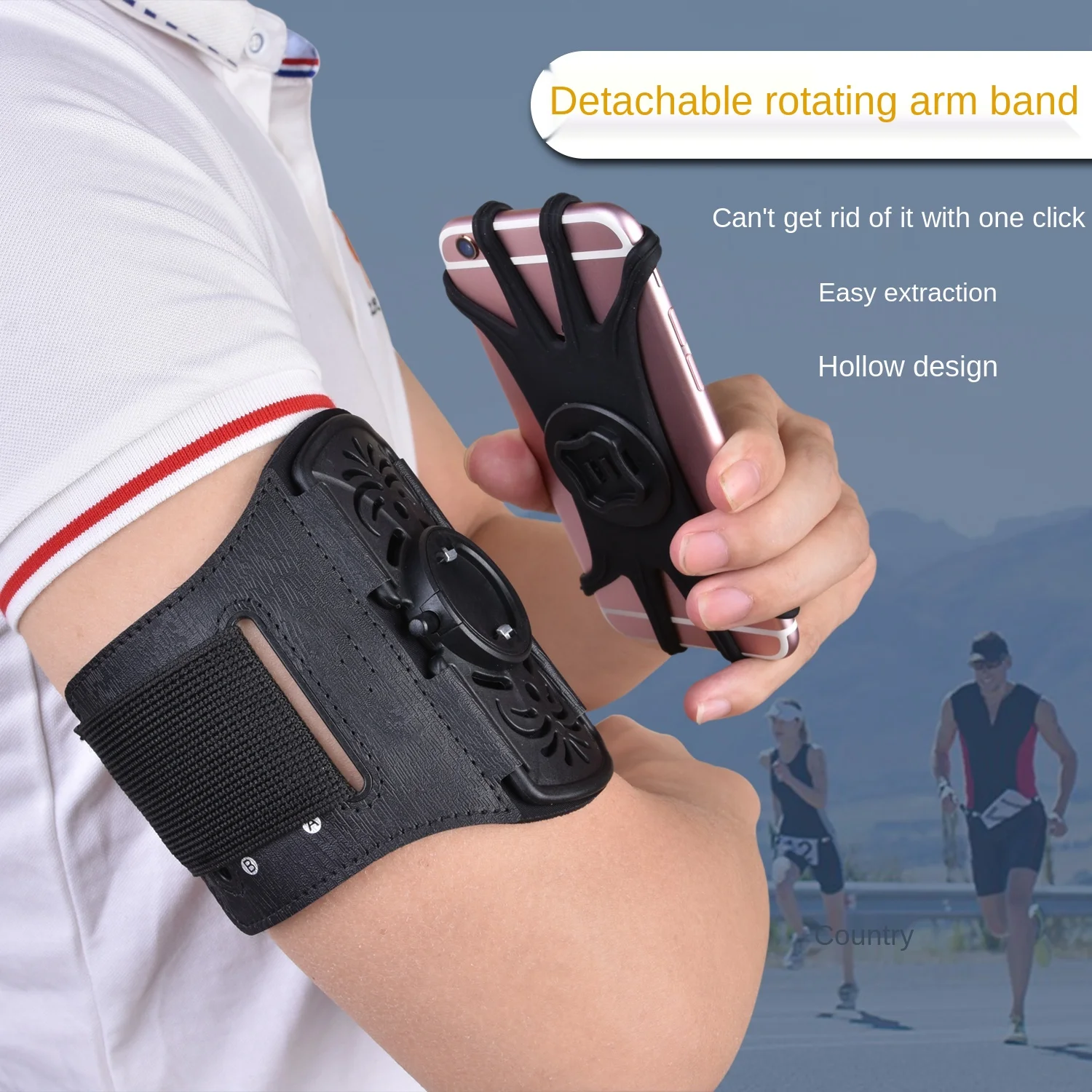 

Universal 7.2'' Rotatable Running Sports Phone Case wrist Arm band For iPhone 16 Pro Max XR Samsung S10 S9 GYM Armbands