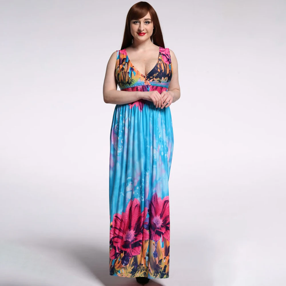 

Ladies dress hot summer new style bohemian vacation vest suspender dress V-neck sexy dress