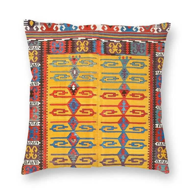 Konya Central Anatolia Kilim Print Pillow Cover Home Decor 3D Print Bohemian Ethnic Persian Tribal Cushion Cover For Living Room