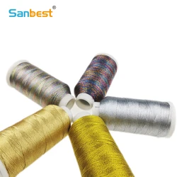 Sanbest 9 Strands Metallic Weaving Thread Jewellery Handmade DIY Bracelet String Stitch Thread Tatting Yarns NEW