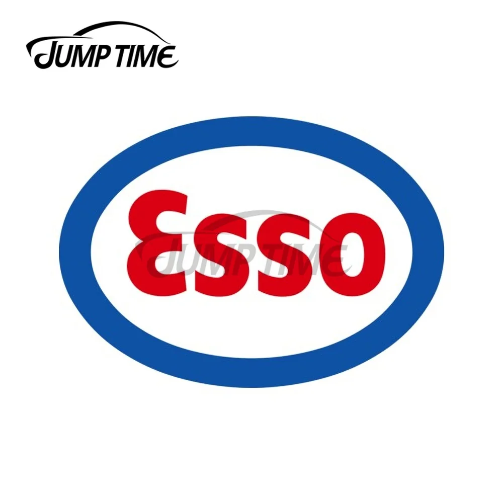 JumpTime 13 x 6.5cm Classic Esso Petrol Gasoline Diesel Fuels Logo Car Stickers Personality Decal Surfboard JDM Car Assessoires