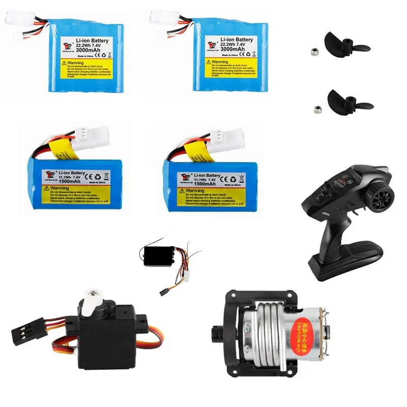 HJ806 HJ-806 RC motoscafo pezzi di ricambio 1500MAH 3000Mah ricevitore batteria motore elica HJ806 RC accessori per barche HJ806 batteria