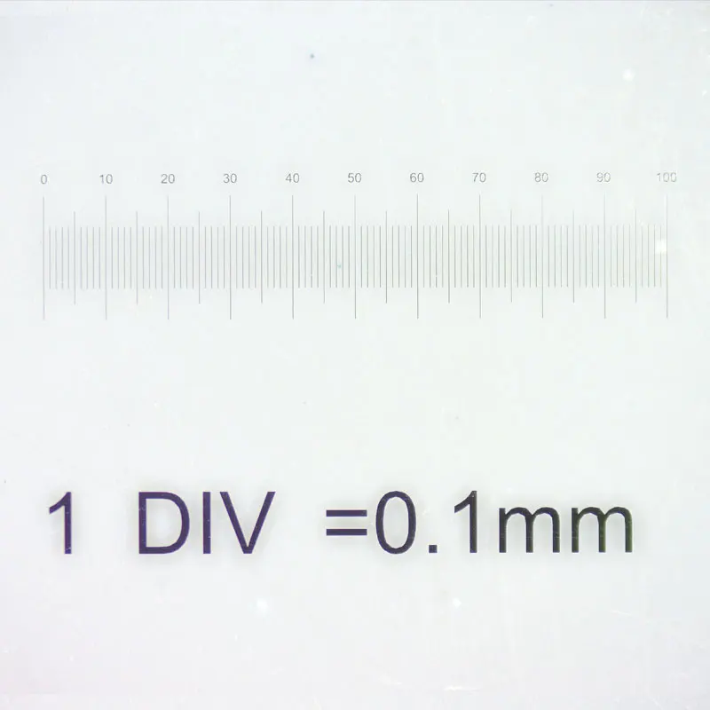 Cross Dot Min 0.01mm Glass Microscope Stage Micrometer Calibration Slide with Scales