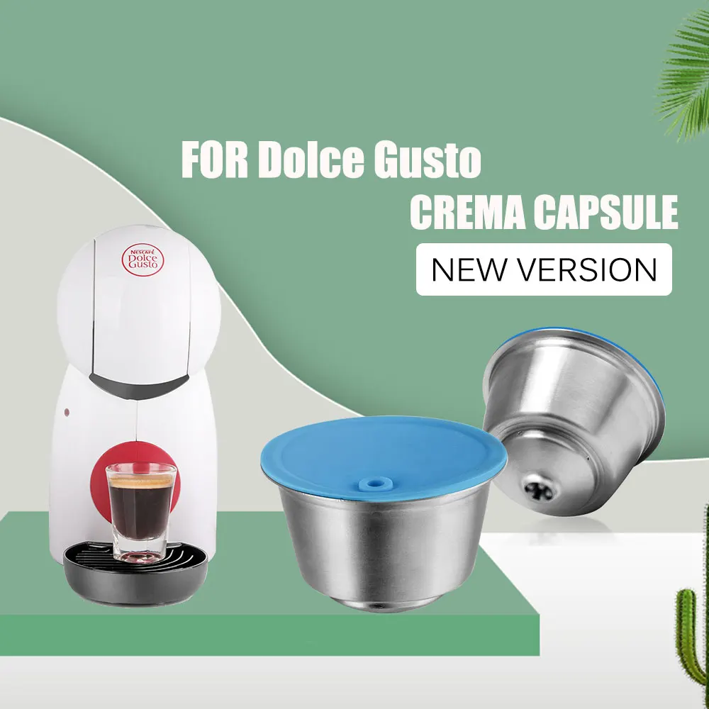 

Reusable Capsule Pod for Dolce Gusto Machine Stainless Steel Refillable Espresso Coffee Filter Coffee Accessories with Tamper