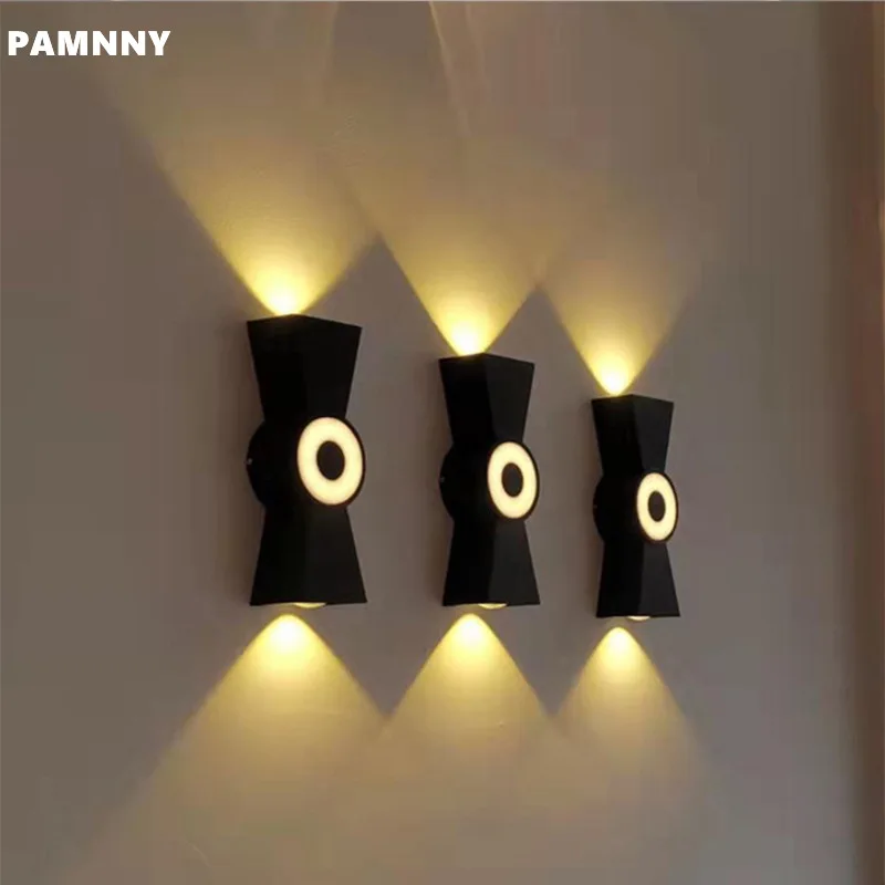 Modern Nordic Led Wall Lamp Up And Down Luminous Waterproof Outdoor Wall Sconce Bedroom Bedside Loft Staircase Light Fixture