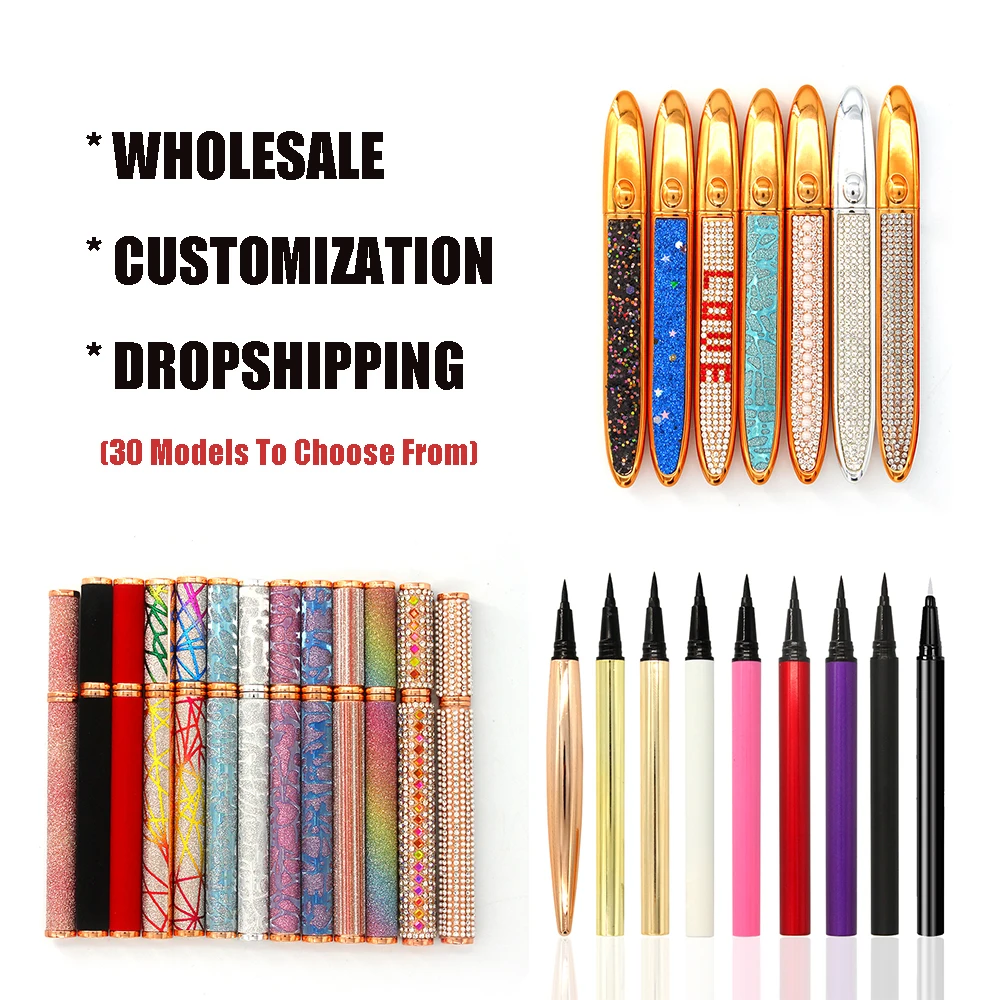 

Wholesale Self-adhesive Black&White Liquid Eyeliner Pencil Glue-free Eyelashes Waterproof Eyeliner Pen Makeup Eye Liner Cosmetic