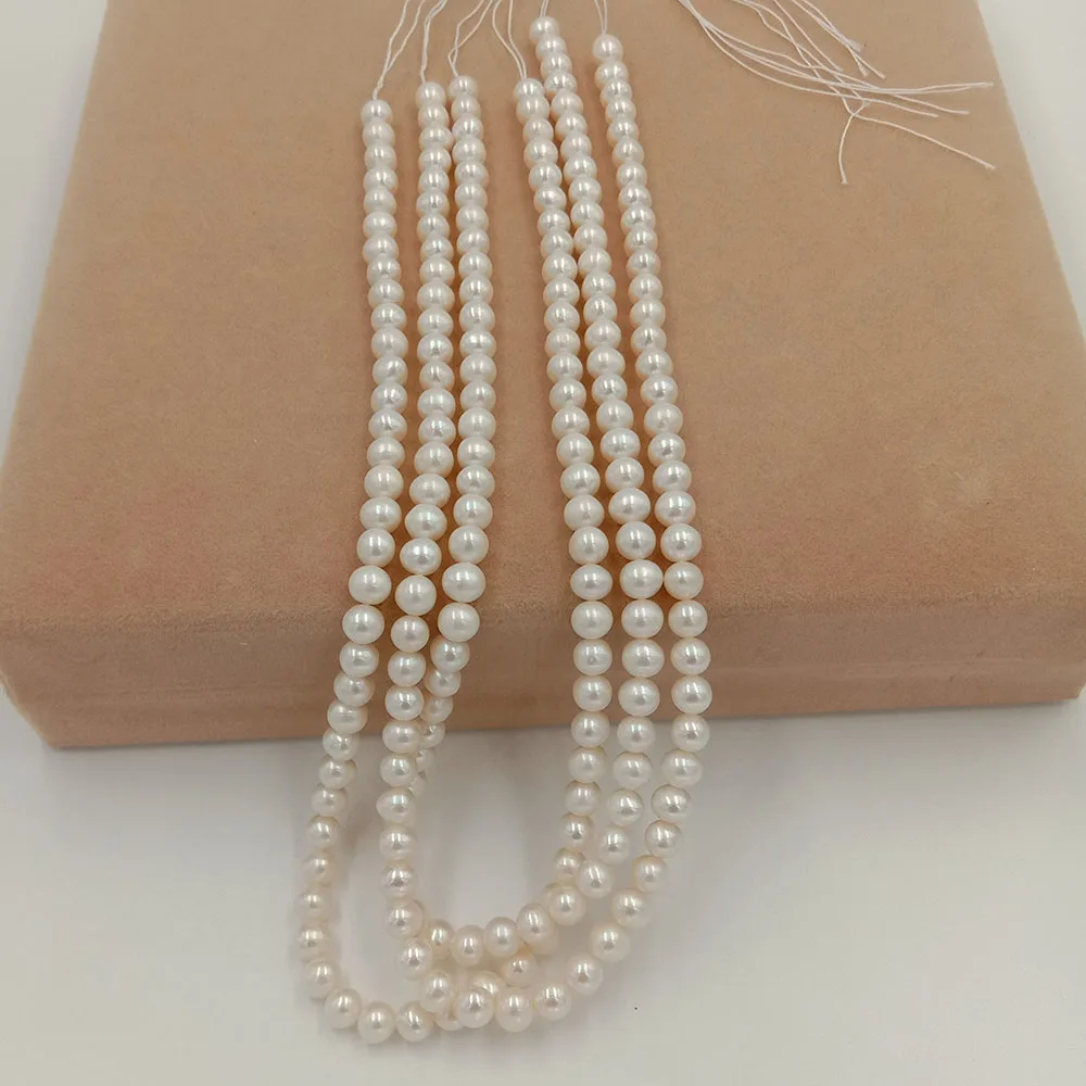 6-7 mm 100% Nature freshwater loose pearl with round shape, high luster . few flaw