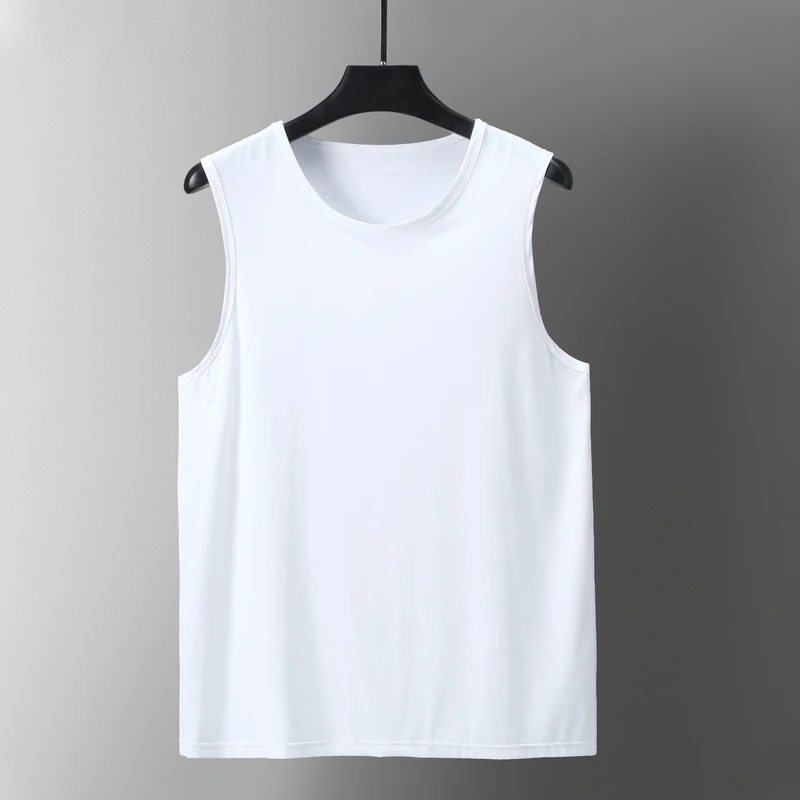 Men Tank Tops Ice Silk mesh tops Loose Casual Mens Summer Sleeveless vest Oversized men bodybuilding Tank Tops workout clothes