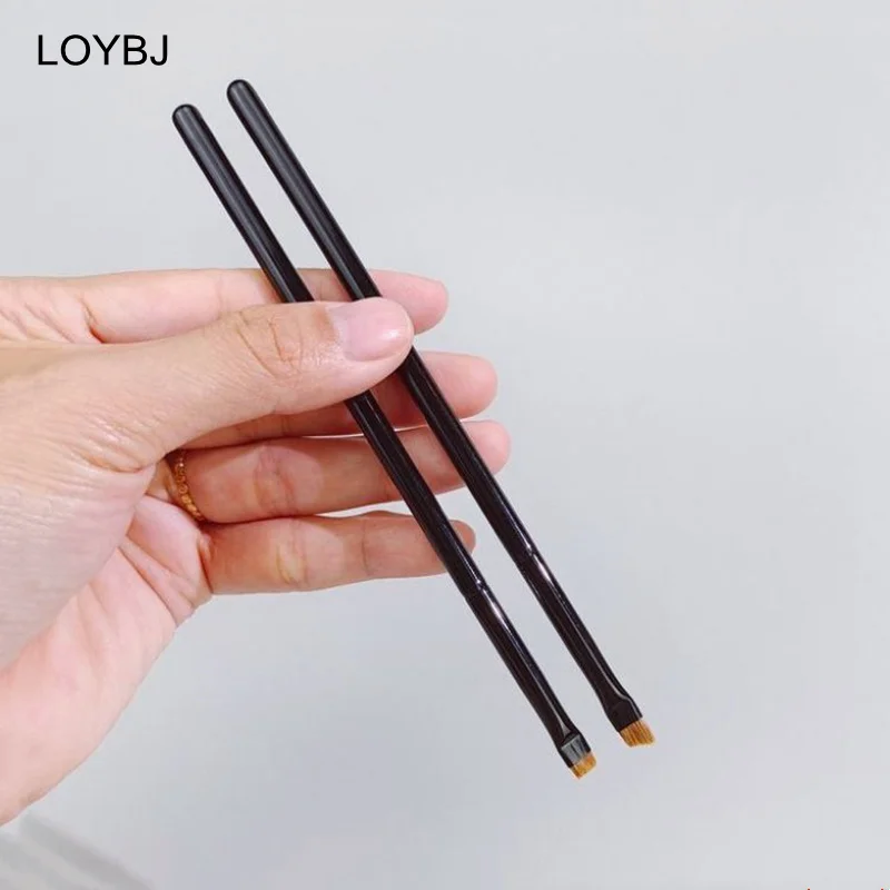 LOYBJ Professional Eye Makeup Brushes Flat Eyeliner Brush Angled Eyebrow Brush Cosmetic Outline Super Fine Make Up Brush Tools